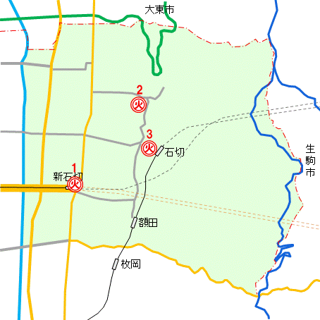 A地域の地図