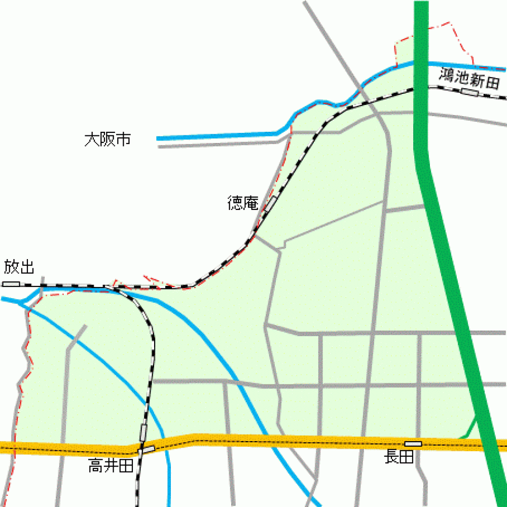 E地域の地図
