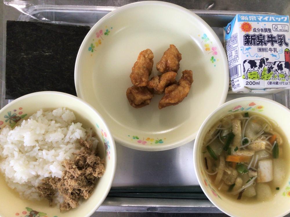 学校給食で提供された生節のそぼろ