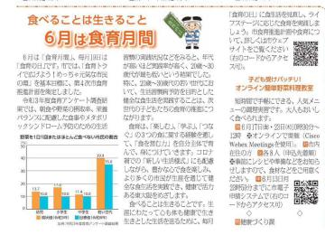 市政だより6月1日号に掲載した「6月食育月間」の特集記事