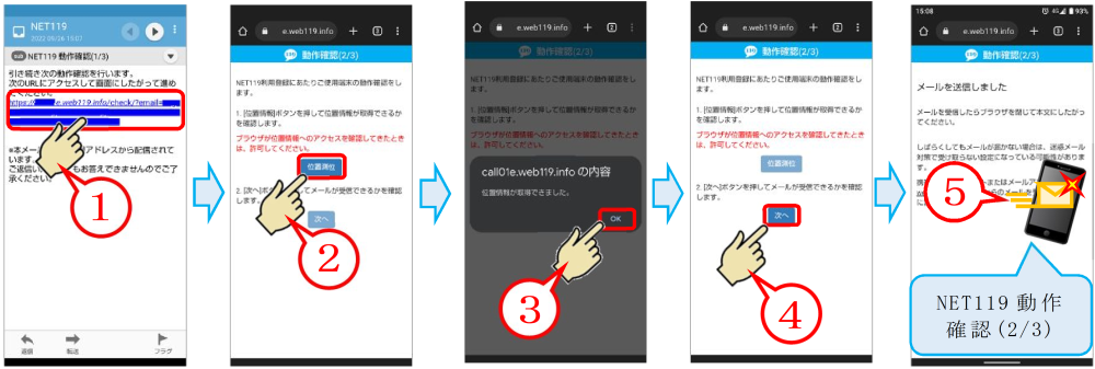 位置情報テスト1の説明図