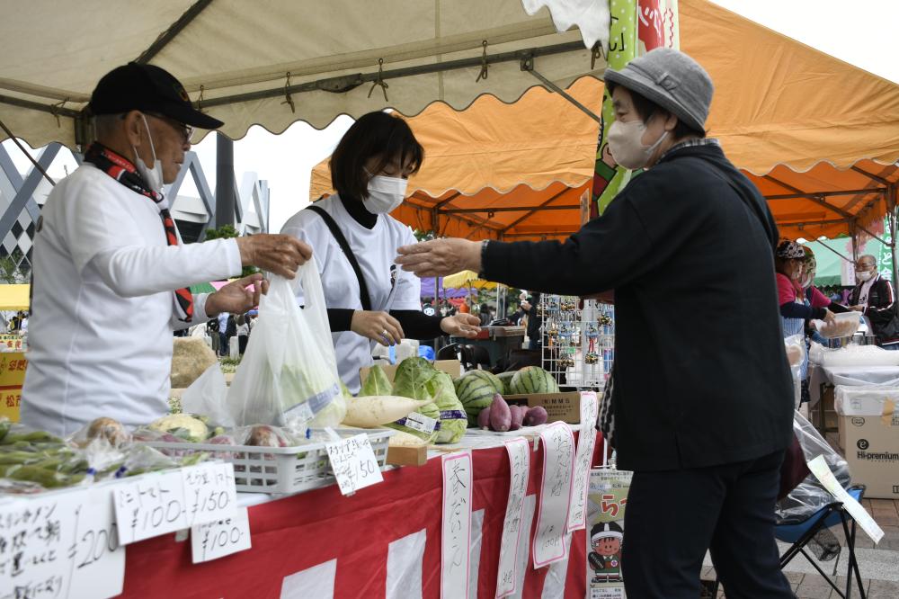 ラグビー野菜も販売