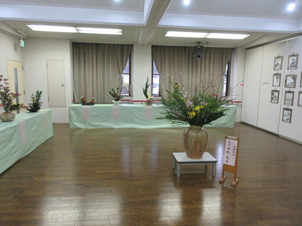 展示会時の生花作品