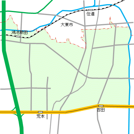 C地域の地図