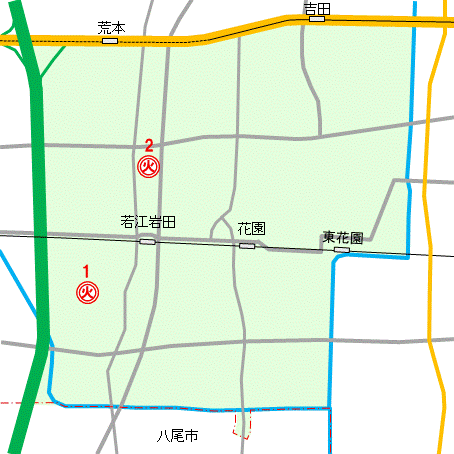 D地域の地図