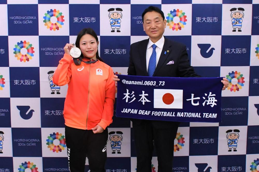 杉本選手と野田市長