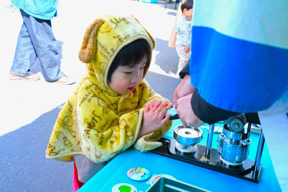 缶バッジ作りのブース