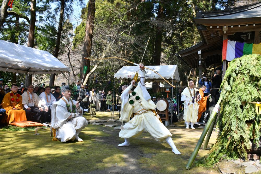 弓を放つ写真