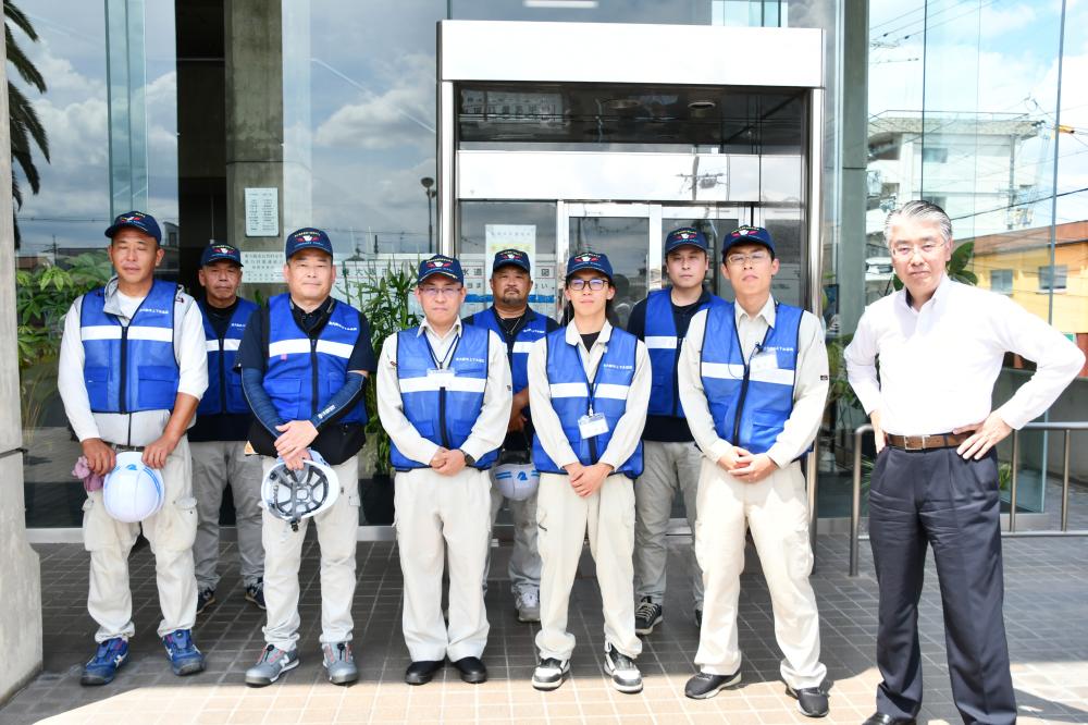 派遣される職員、工事業者など